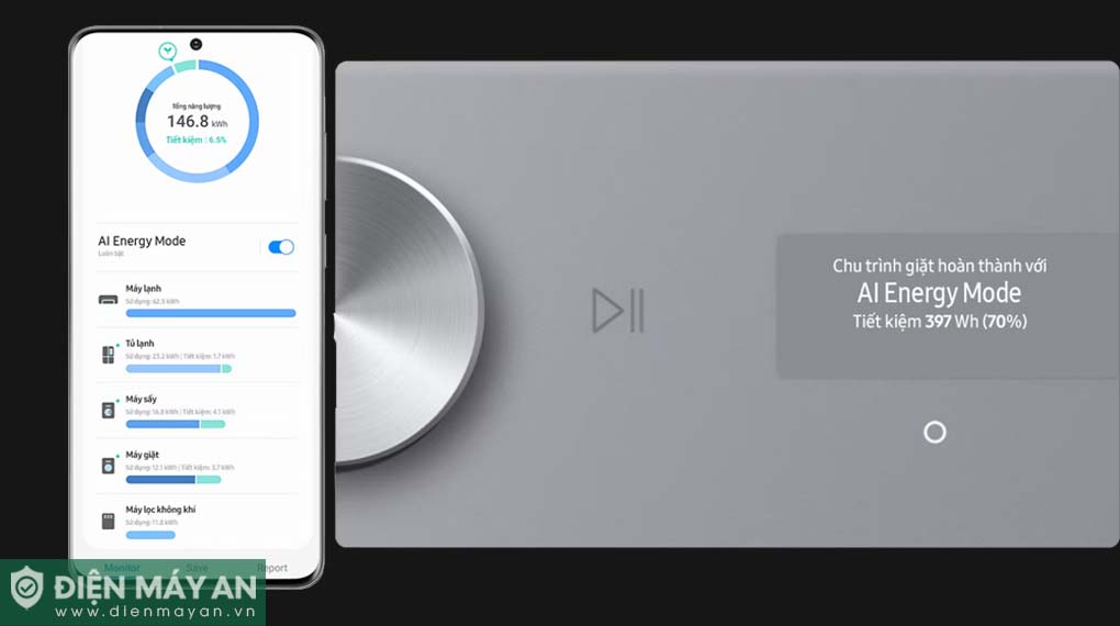 Máy Giặt Samsung Inverter 11 Kg WW11CB944DGBSV